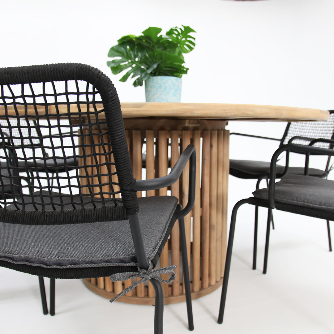 Carella Bahamas 7pc Dining Setting - Black