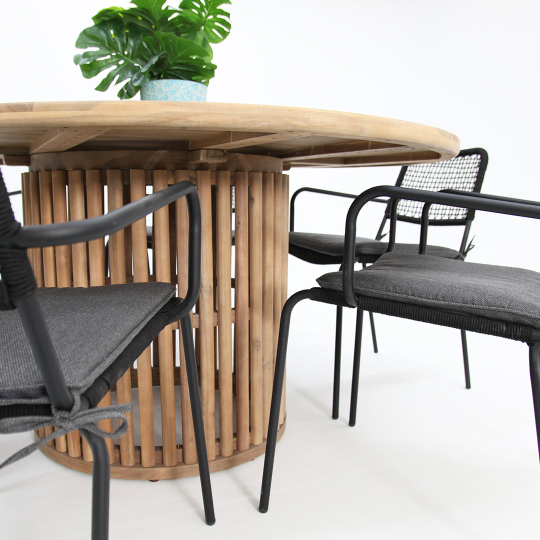 Carella Bahamas 7pc Dining Setting - Black