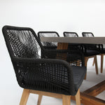 Load image into Gallery viewer, Charlotte Albenga 9pc Dining Setting - Black
