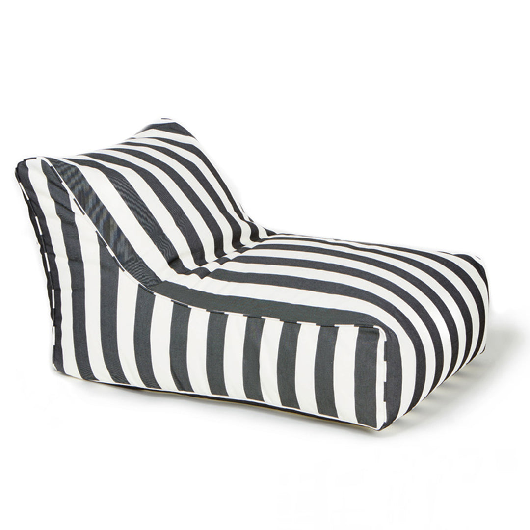 Chill Out Black + White Stripe Outdoor Beanbag