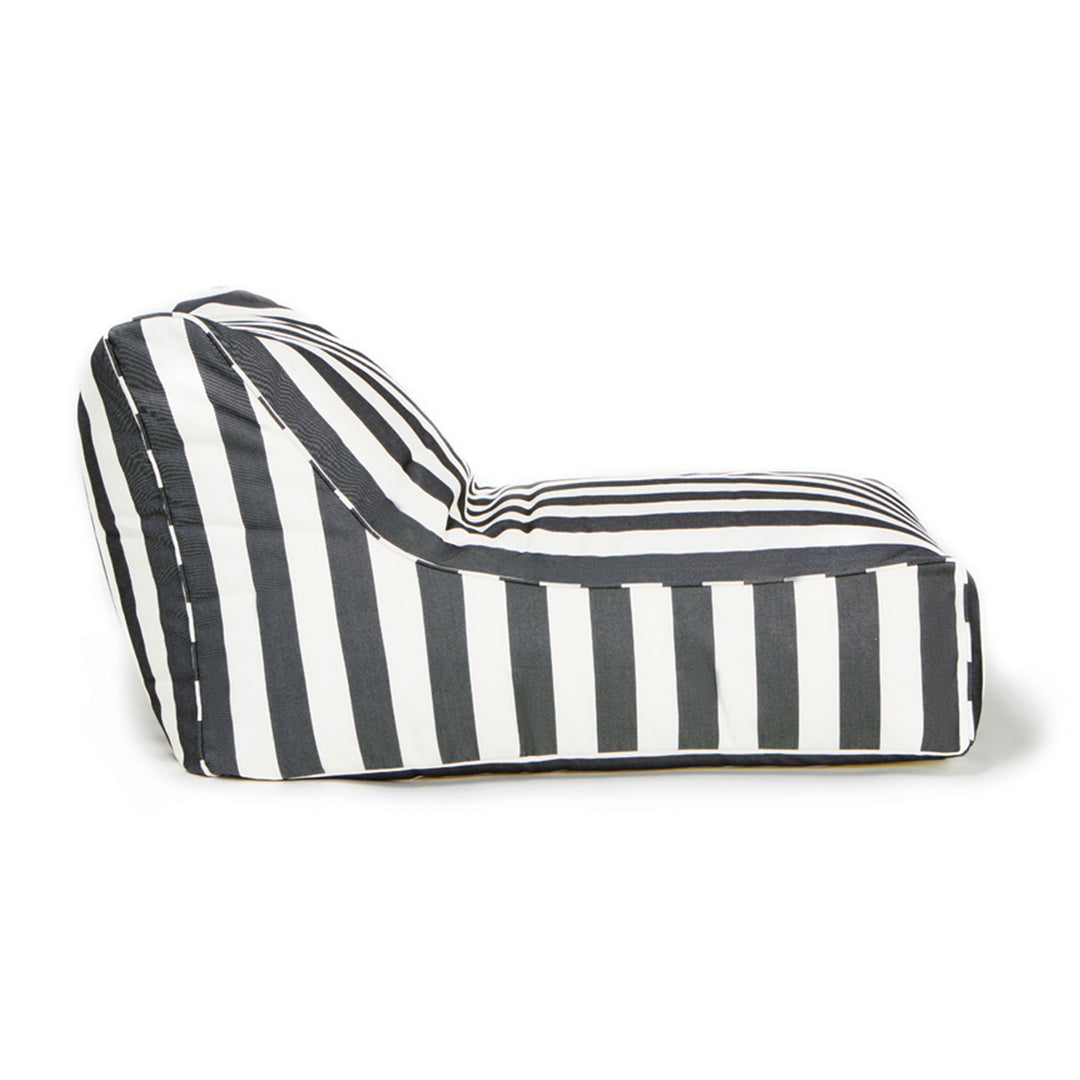 Chill Out Black + White Stripe Outdoor Beanbag