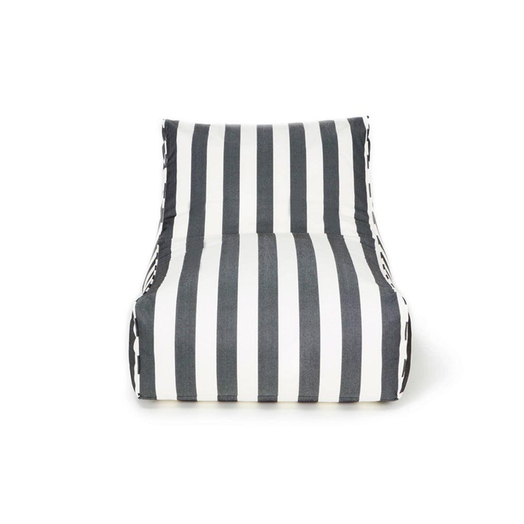 Chill Out Black + White Stripe Outdoor Beanbag