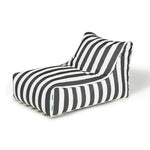 Load image into Gallery viewer, Chill Out Black + White Stripe Outdoor Beanbag
