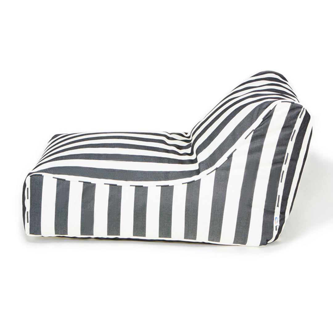 Chill Out Black + White Stripe Outdoor Beanbag