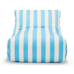 Load image into Gallery viewer, Chill Out Light Blue + White Stripe Outdoor Beanbag

