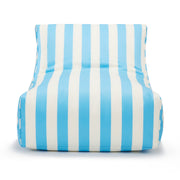 Chill Out Light Blue + White Stripe Outdoor Beanbag