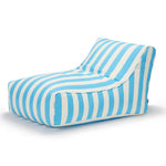 Load image into Gallery viewer, Chill Out Light Blue + White Stripe Outdoor Beanbag
