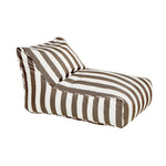 Load image into Gallery viewer, Chill Out Taupe + White Stripe Outdoor Beanbag