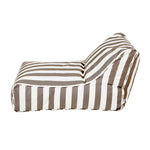 Load image into Gallery viewer, Chill Out Taupe + White Stripe Outdoor Beanbag
