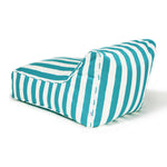 Load image into Gallery viewer, Chill Out Turquoise + White Stripe Outdoor Beanbag