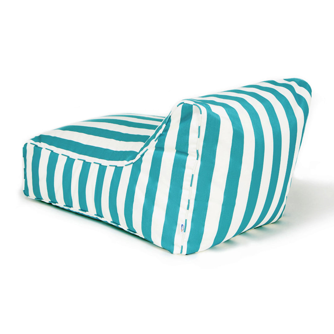 Chill Out Turquoise + White Stripe Outdoor Beanbag
