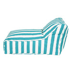 Load image into Gallery viewer, Chill Out Turquoise + White Stripe Outdoor Beanbag