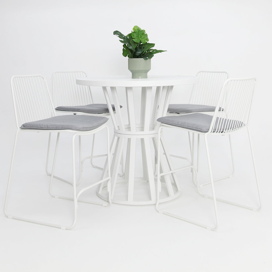 Cila 5pc Bar Setting - White