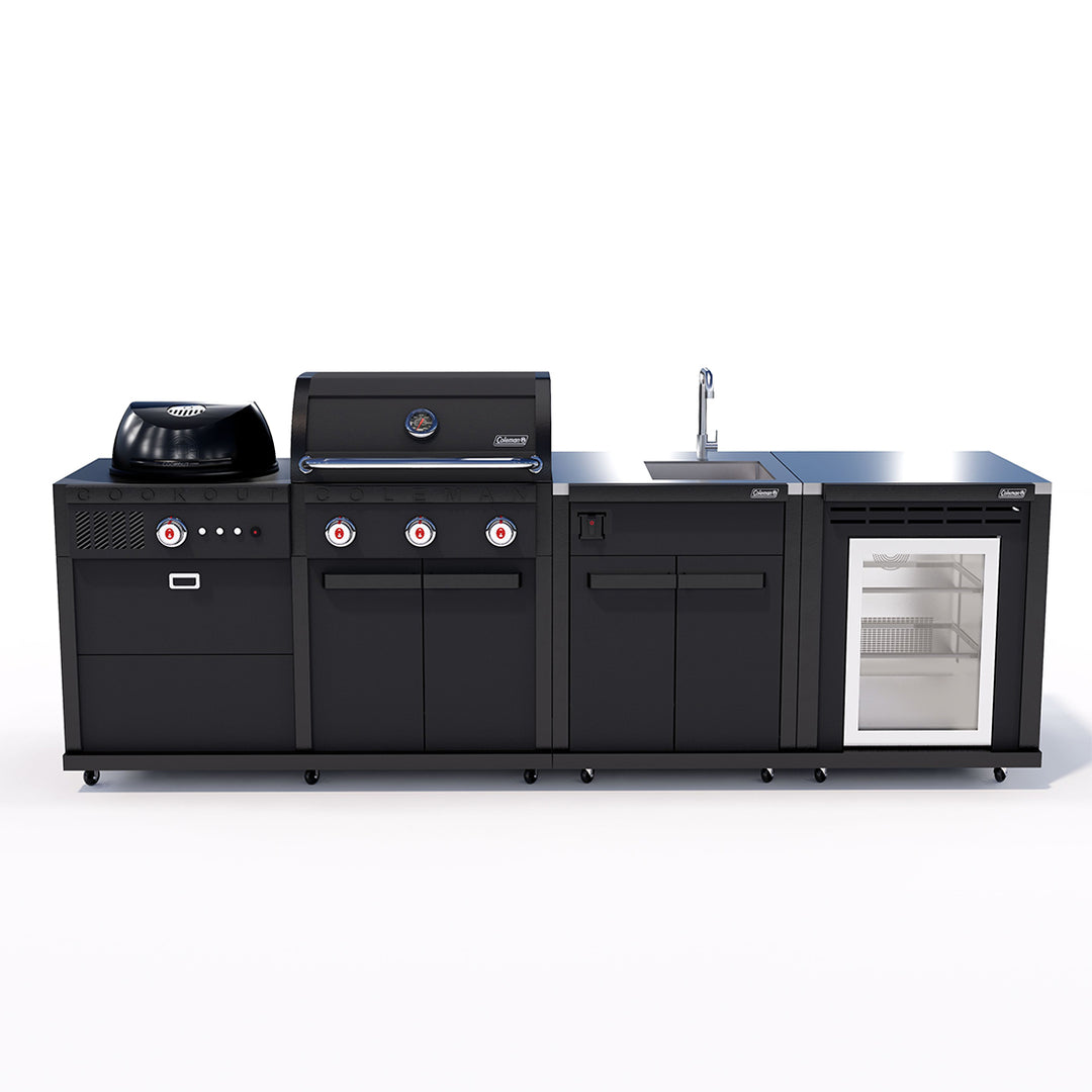 Coleman Revolution Dual Fuel with Sink and Fridge Modules - Charcoal Glimmer