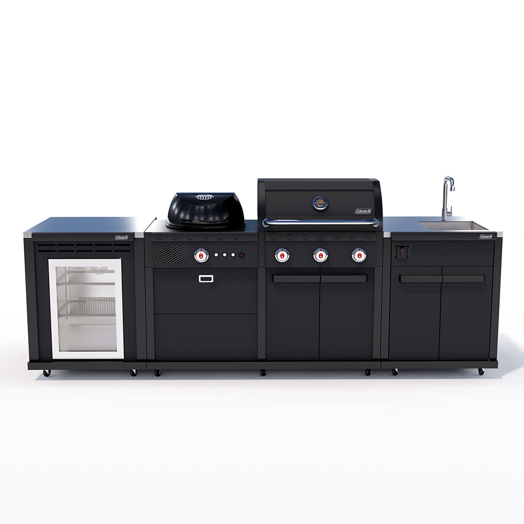 Coleman Revolution Dual Fuel with Sink and Fridge Modules - Charcoal Glimmer