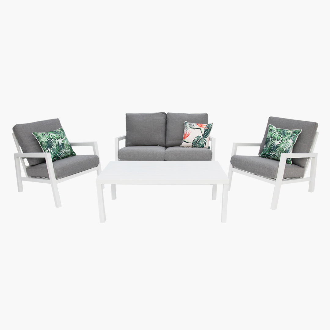 Consuela 4pc Lounge Setting - White