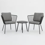 Load image into Gallery viewer, Daisy 3pc Balcony Setting - Grey

