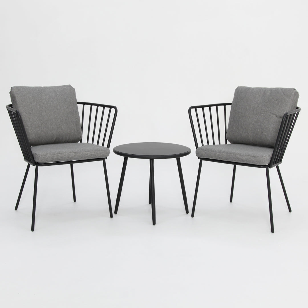 Daisy 3pc Balcony Setting - Grey