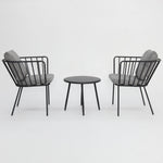 Load image into Gallery viewer, Daisy 3pc Balcony Setting - Grey
