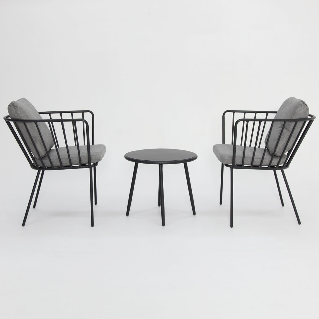 Daisy 3pc Balcony Setting - Grey