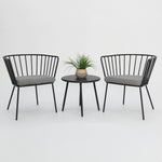 Load image into Gallery viewer, Daisy 3pc Balcony Setting - Grey
