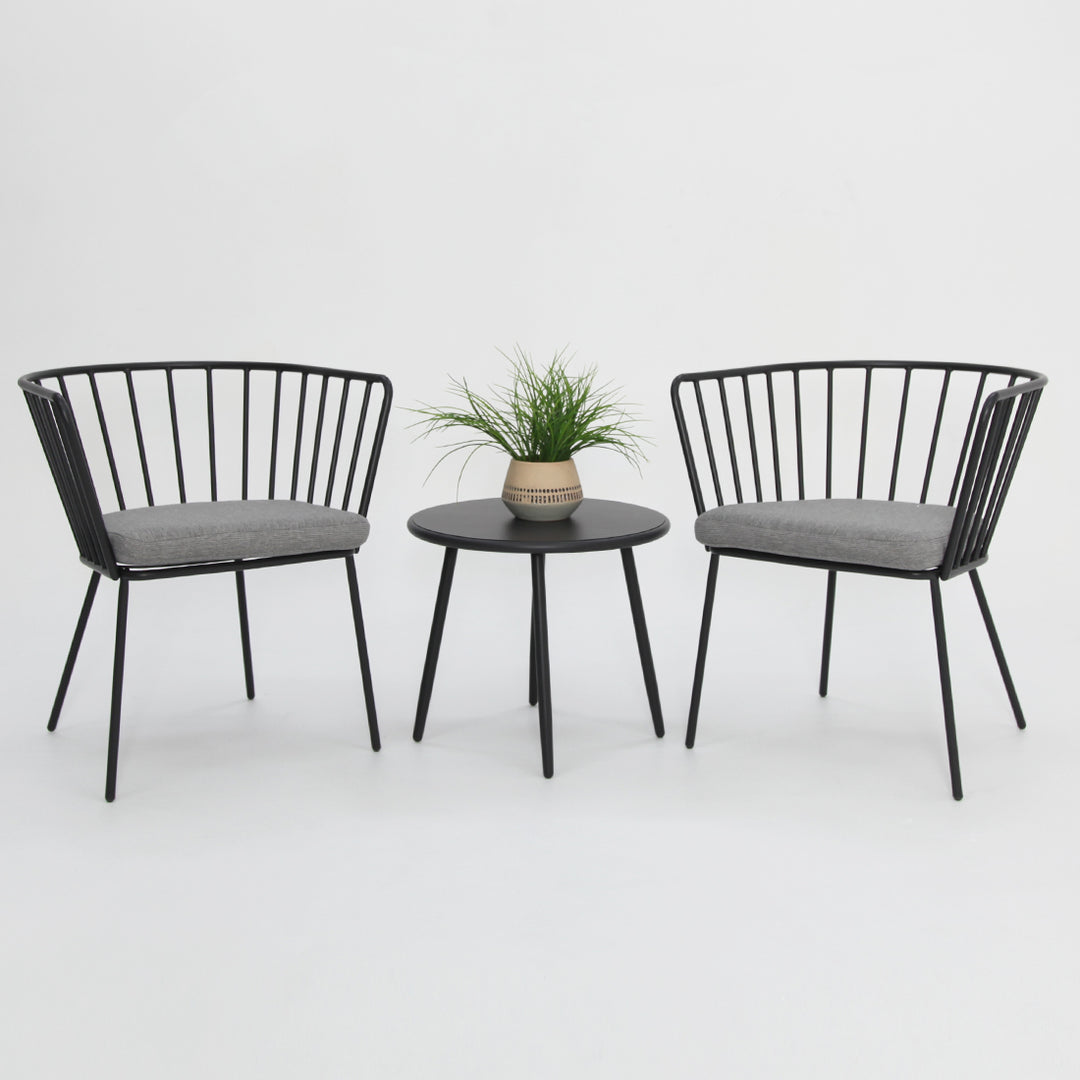 Daisy 3pc Balcony Setting - Grey
