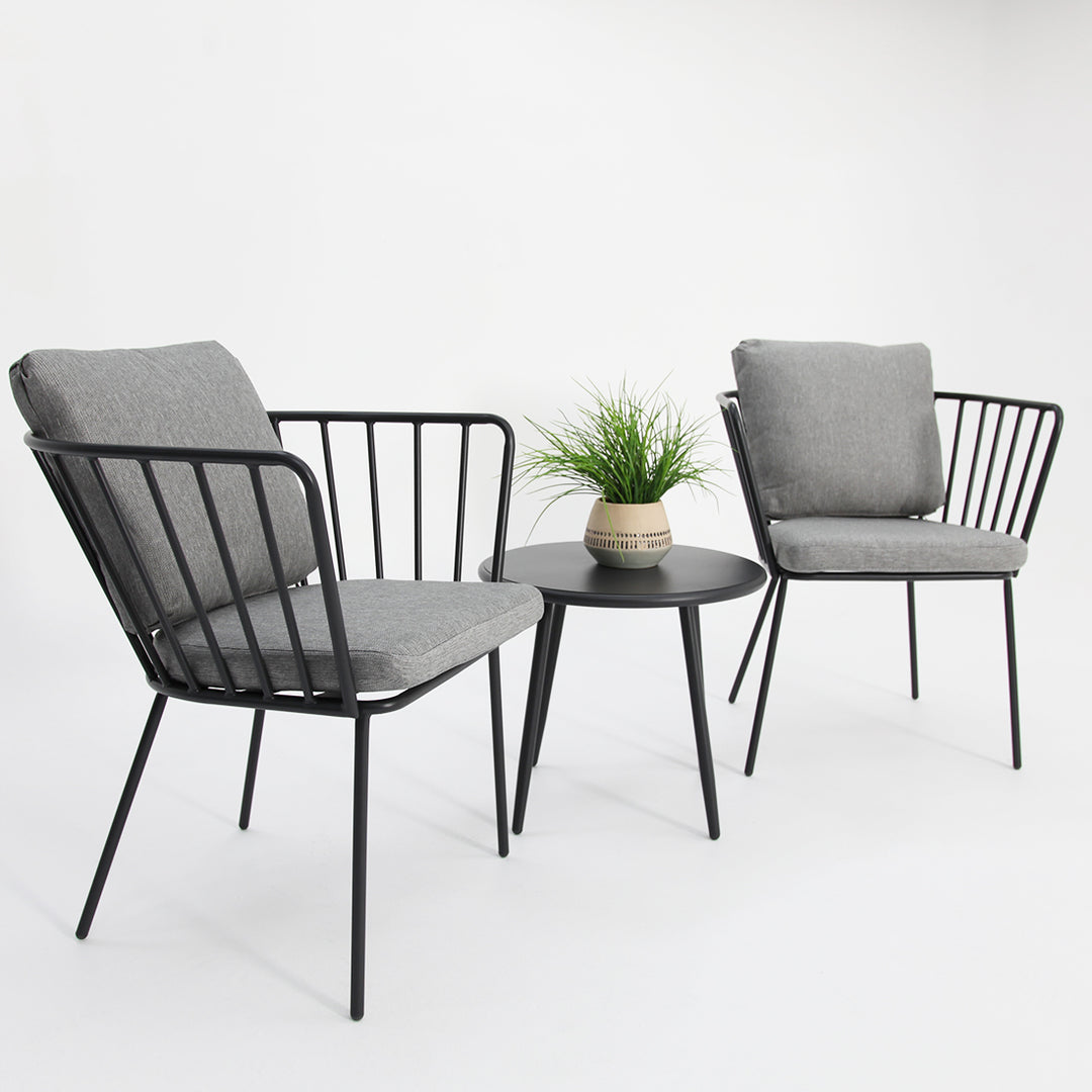 Daisy 3pc Balcony Setting - Grey