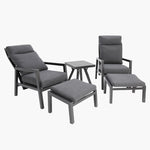 Load image into Gallery viewer, Dakota 5pc Lounge Recline Setting - Anthracite
