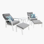 Load image into Gallery viewer, Dakota 5pc Recline Lounge Setting - White
