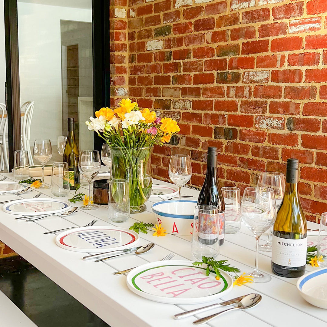 Dallas 220cm 3pc Dining Setting - White