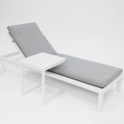Dallas 2pc Sunlounge and Table Setting - White