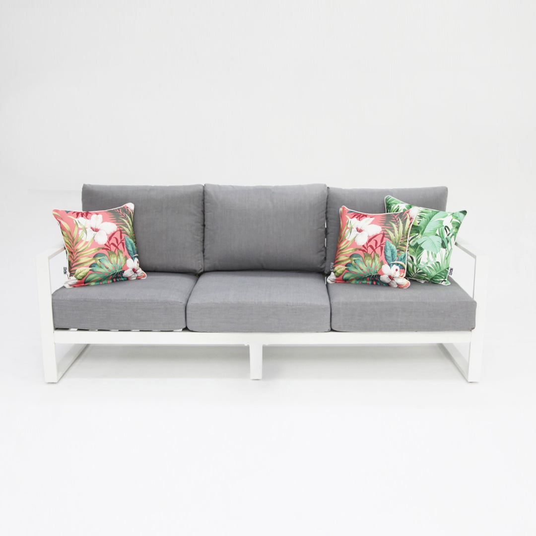 Dallas 3-Seater Lounge - White