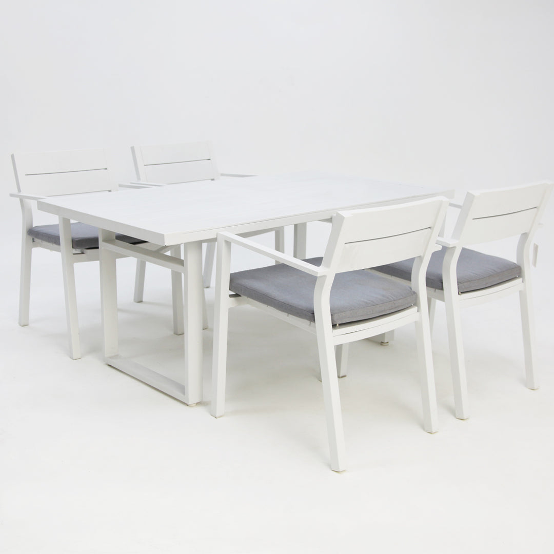 Dallas 5pc Dining Setting - White