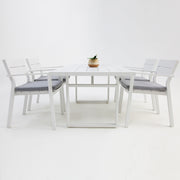 Dallas 5pc Dining Setting - White