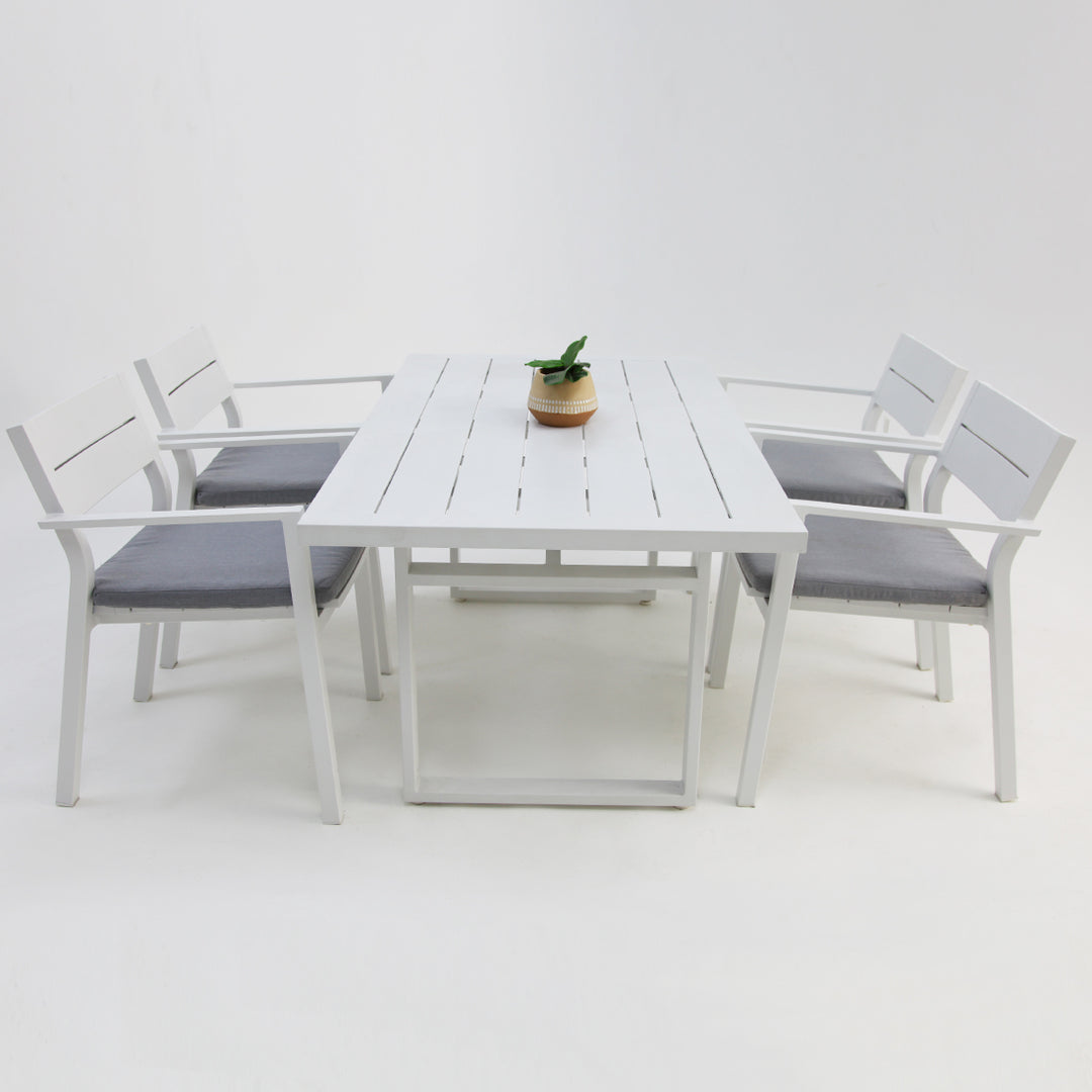 Dallas 5pc Dining Setting - White