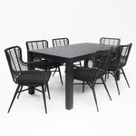 Load image into Gallery viewer, Dallas Astrid 7pc Dining Setting - Black
