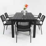 Load image into Gallery viewer, Dallas Bahamas 7pc Dining Setting - Black
