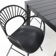 Dallas Fantail 7pc Dining Setting - Black