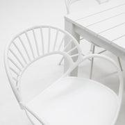 Dallas Fantail 9pc Dining Setting - White