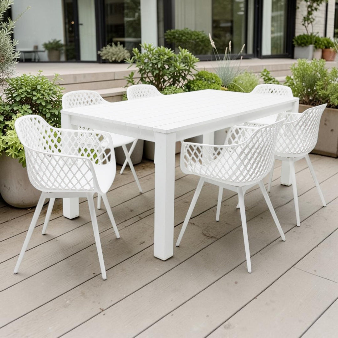 Dallas Java 7pc Dining Setting - White