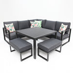 Load image into Gallery viewer, Dallas Corner Lounge Setting - Black

