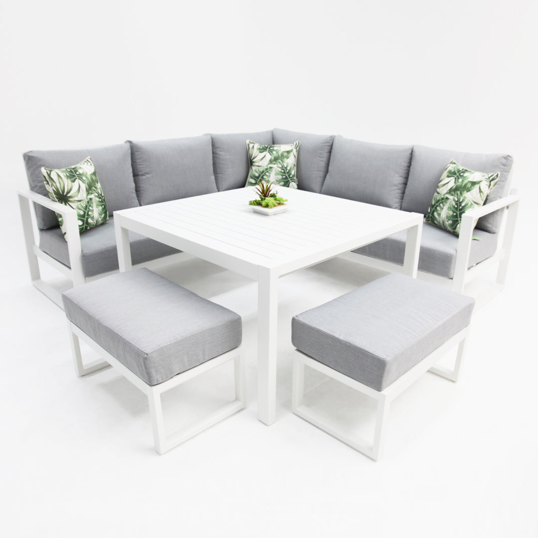 Dallas Corner Lounge Setting - White