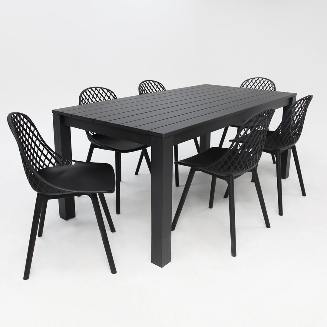 Dallas Persia 7pc Dining Setting - Black