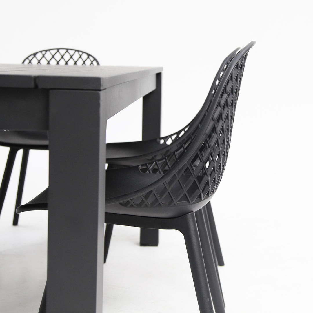 Dallas Persia 7pc Dining Setting - Black