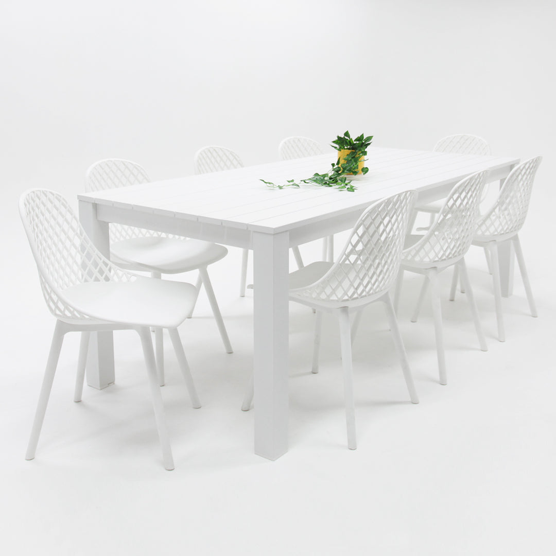 Dallas Persia 9pc Dining Setting- White