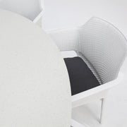 Drift Bailey Armchair Round 7pc Terrazzo Dining Setting