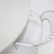 Drift Fantail Round 9pc Terrazzo Dining Setting