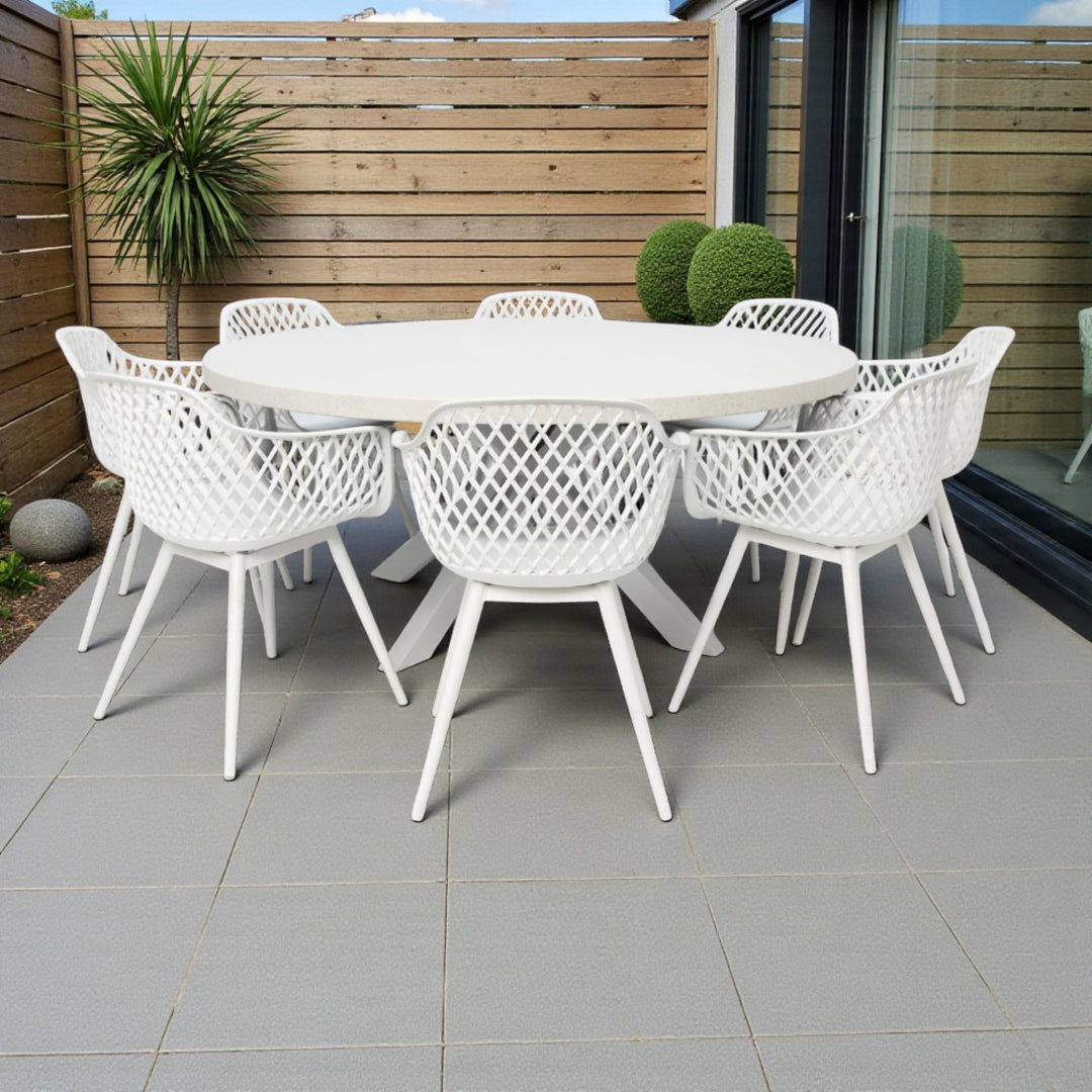 Drift Java Round 9pc Terrazzo Dining Setting