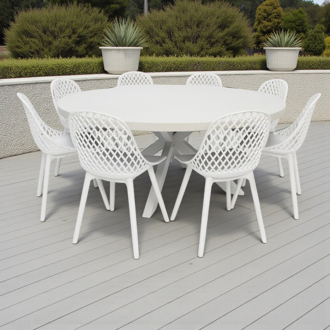 Drift Persia Round 9pc Terrazzo Dining Setting