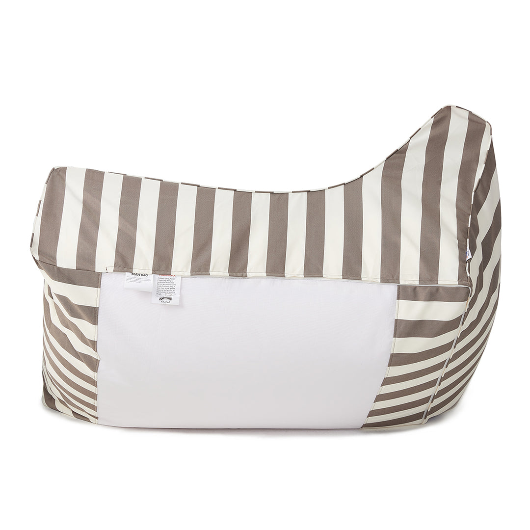 Drift Away Floating Beanbag - Taupe and White Stripe